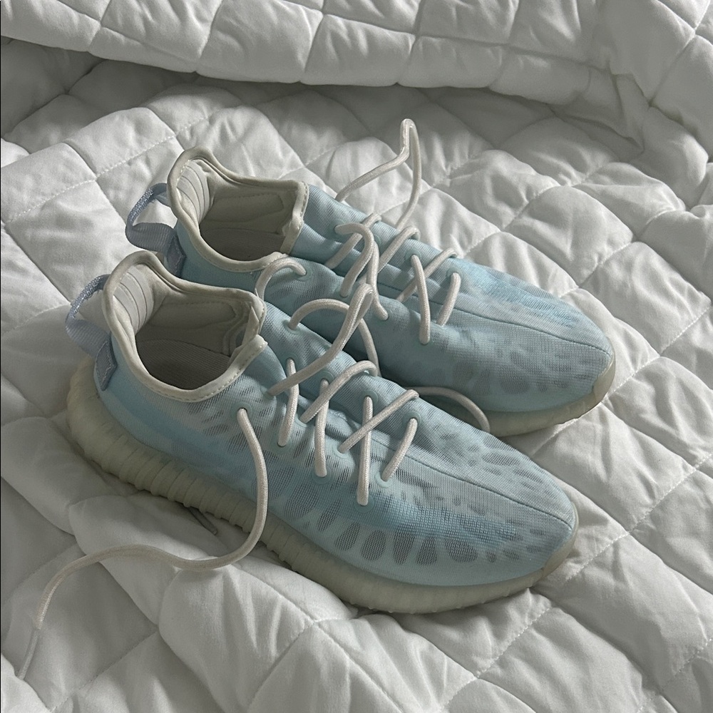 Yeezy Women's Shoes in Light Blue and Cream